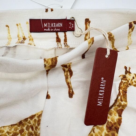 Milkbarn | Giraffe Print Baby Leggings - Picture 2 of 4